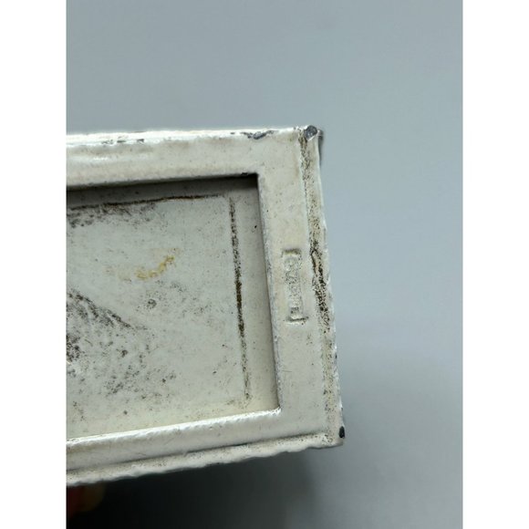 Florenza Dog House Matchbox Holder White Enameled Poodle Dog Vintage Collectible - Picture 8 of 12